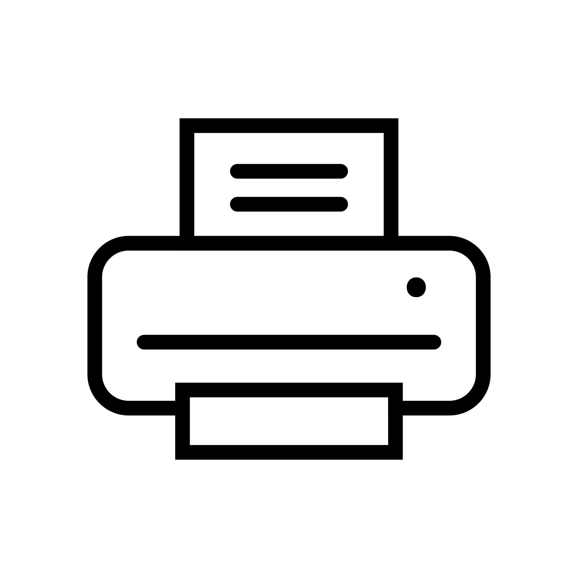 Printer icon vector. copy machine illustration sign. Fax symbol