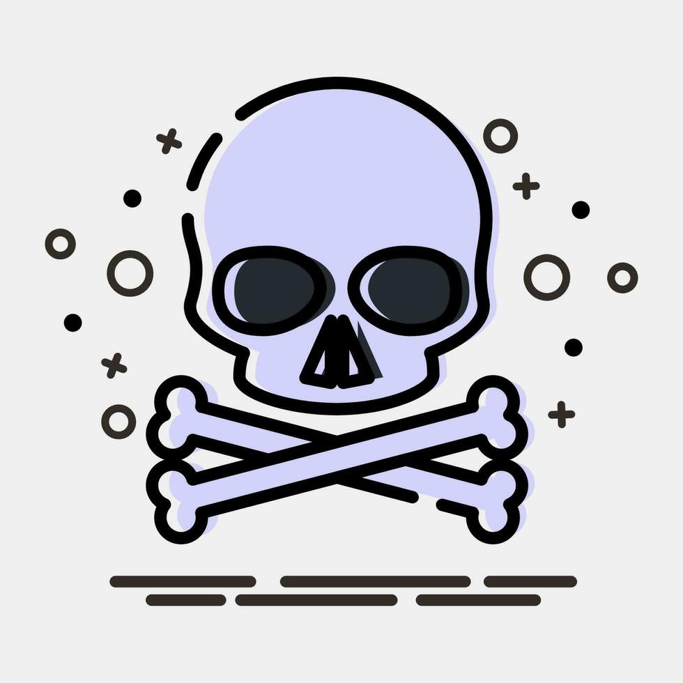 Icon danger. Packaging symbol elements. Icons in MBE style. Good for prints, posters, logo, product packaging, sign, expedition, etc. vector