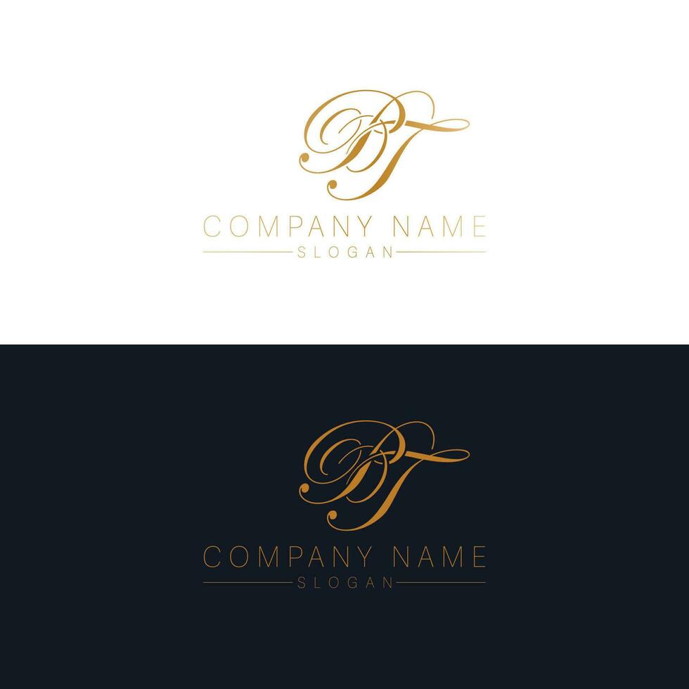 PT initials vector logo design. Letters P and T logotype. Initial monogram.