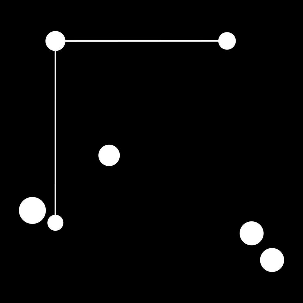 Coma Berenices constellation map. Vector illustration.