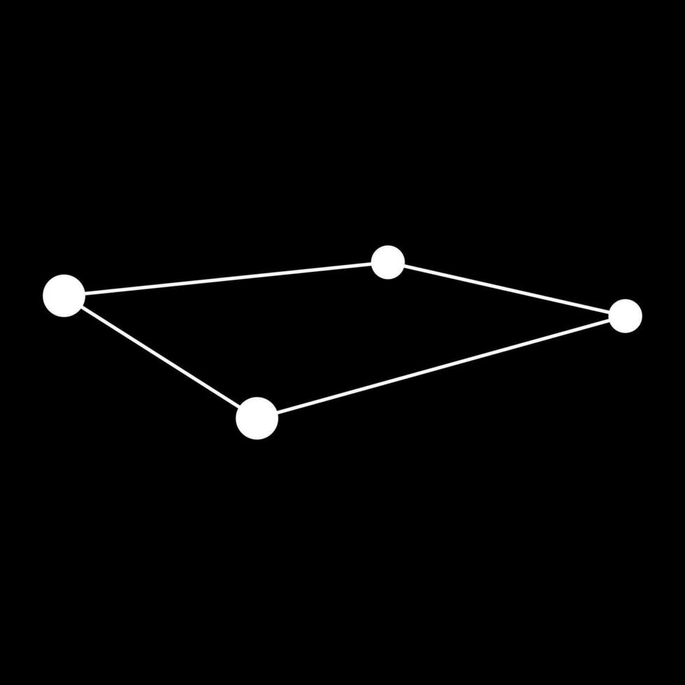 Fornax constellation map. Vector illustration.