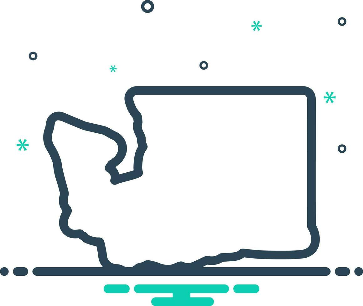 mix icon for washington vector