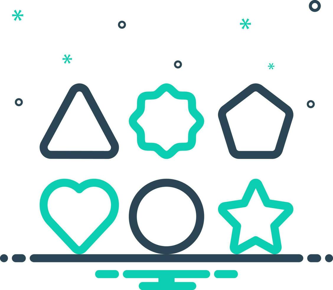 mix icon for shapes vector