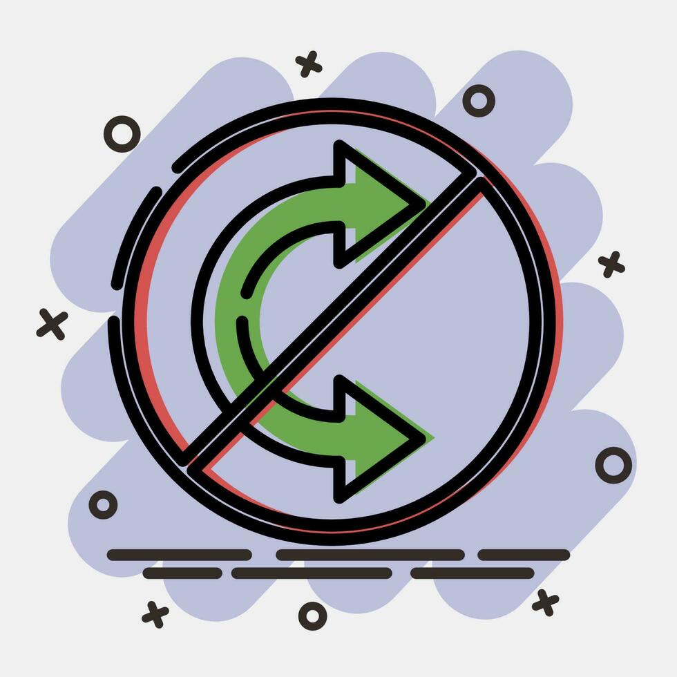 Icon do not roll. Packaging symbol elements. Icons in comic style. Good for prints, posters, logo, product packaging, sign, expedition, etc. vector