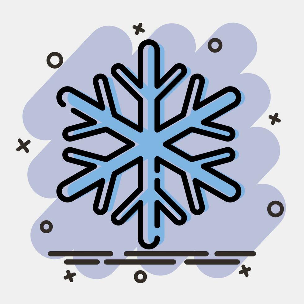 Icon frost resistance. Packaging symbol elements. Icons in comic style. Good for prints, posters, logo, product packaging, sign, expedition, etc. vector