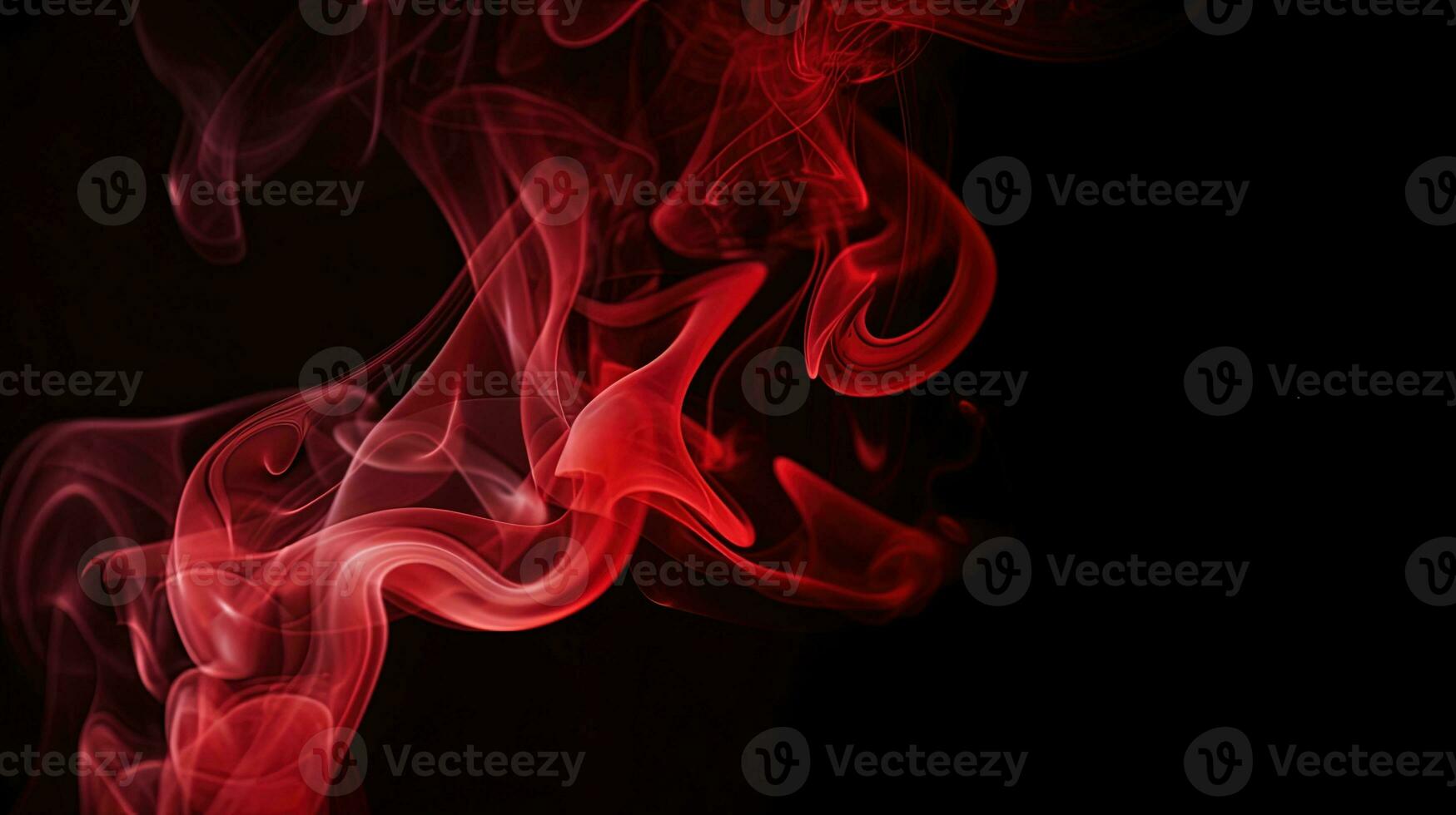 Red smoke on black background. Abstract colorful smoke on black background. photo