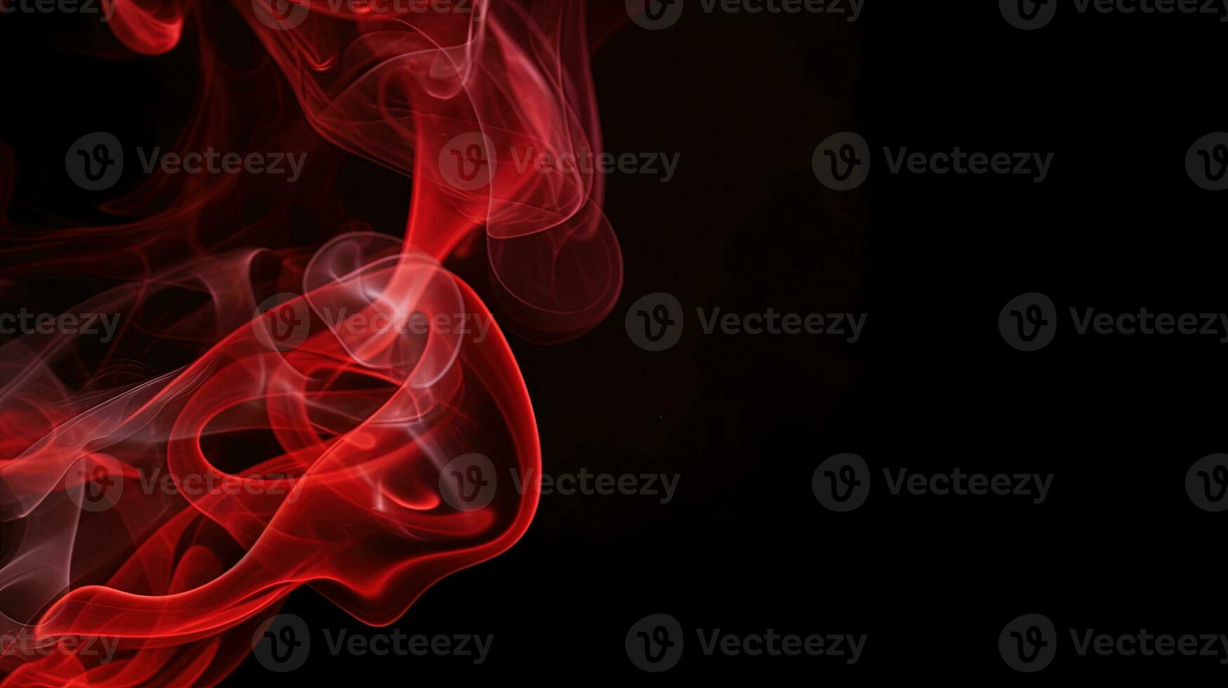 Red smoke on black background. Abstract colorful smoke on black background. photo