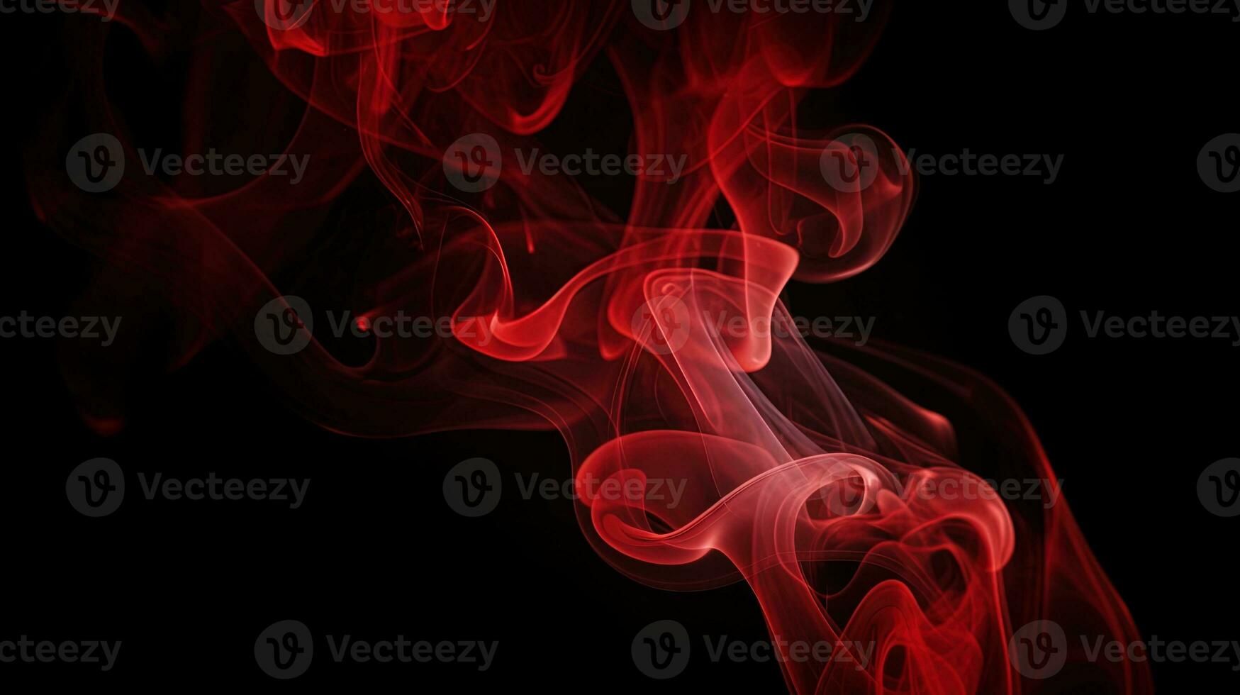 Red smoke on black background. Abstract colorful smoke on black background. photo