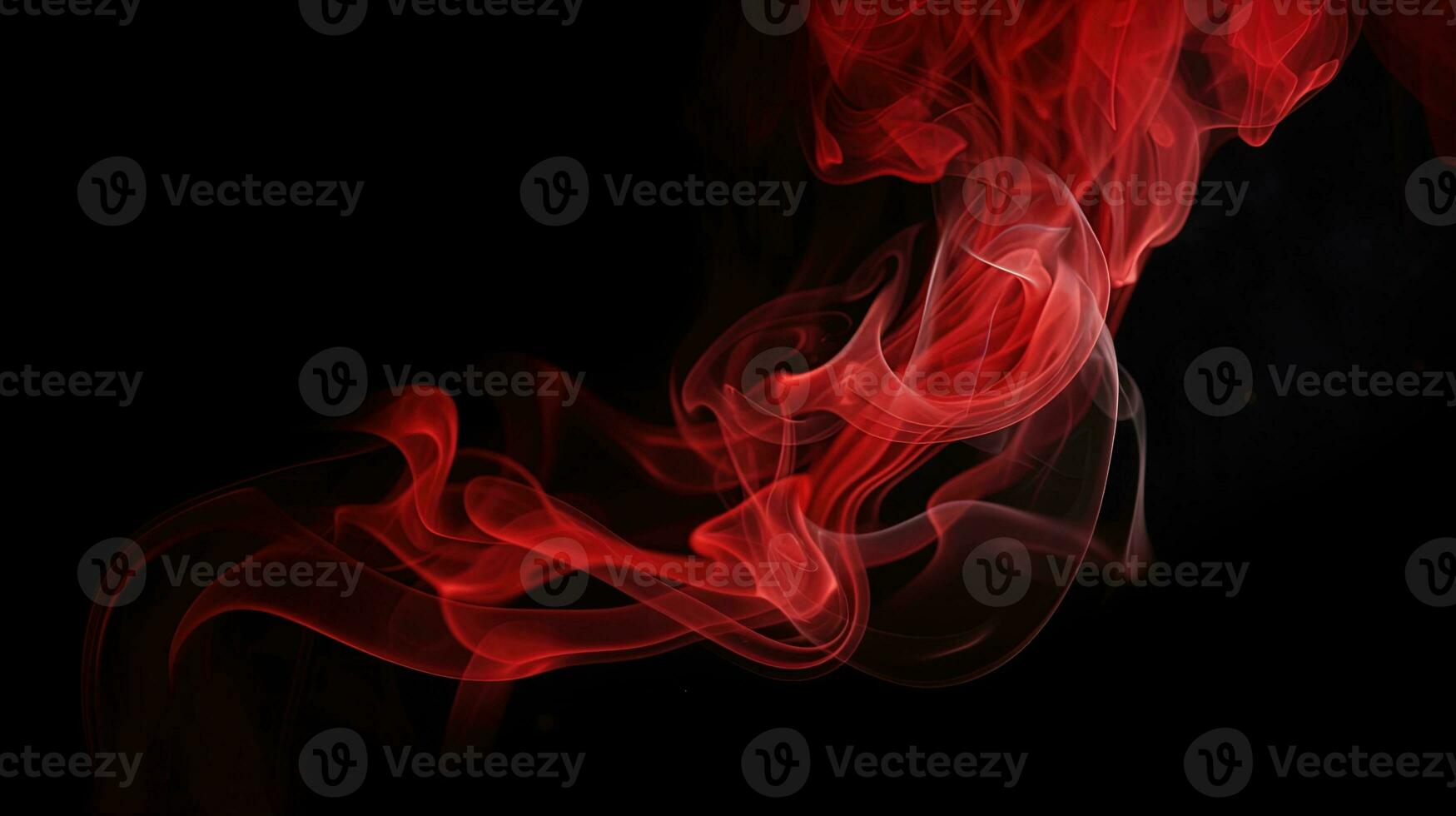 Red smoke on black background. Abstract colorful smoke on black background. photo