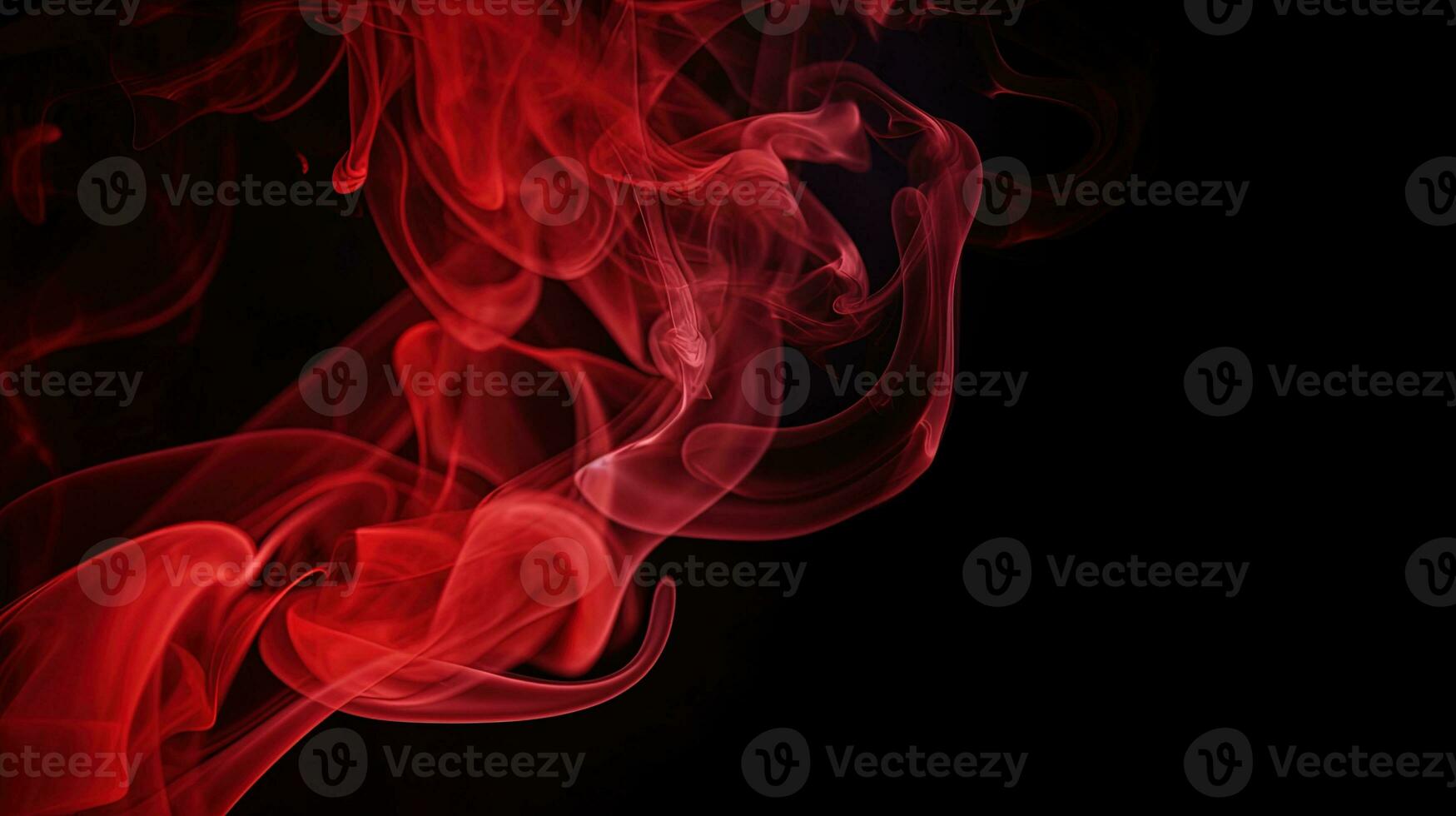 Red smoke on black background. Abstract colorful smoke on black background. photo