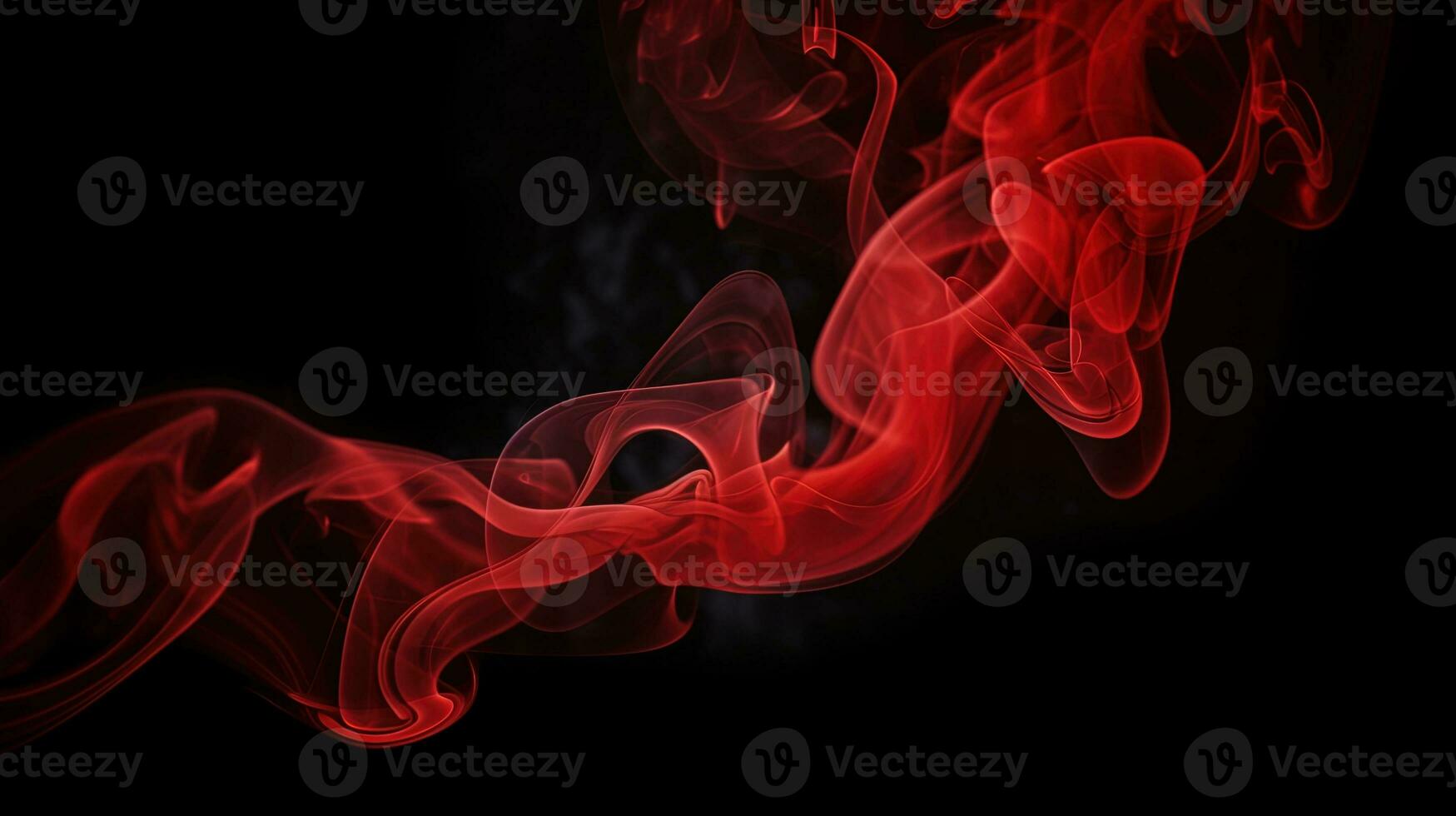 Red smoke on black background. Abstract colorful smoke on black background. photo