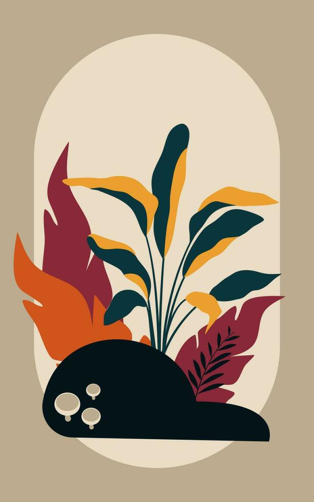 Interior and decorative plants vector