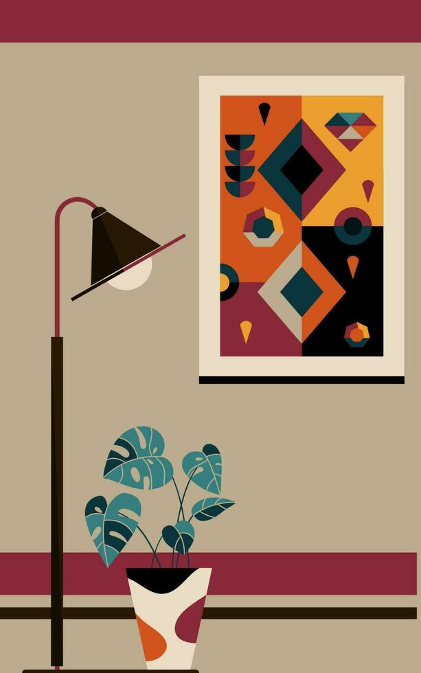 Interior and decorative plants vector