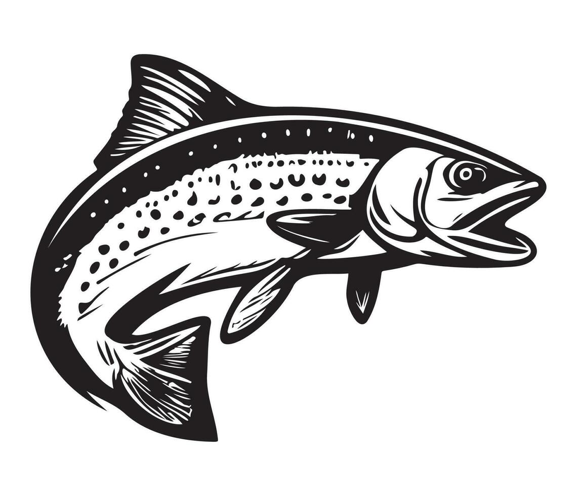 Trout Line Two Color Icon 16855064 Vector Art at Vecteezy