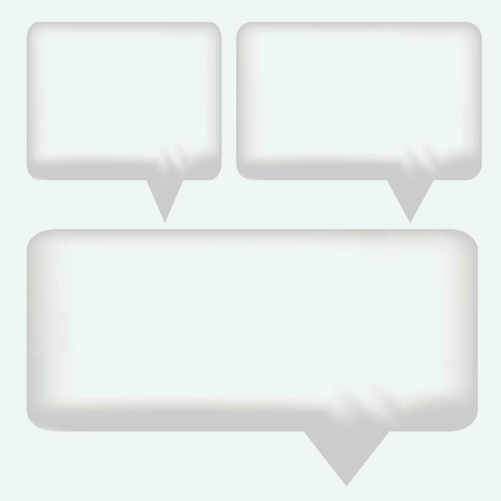 Collection Speech bubbles Chat dialogue bubble text. Modern Realistic 3d design. The set is isolated. vector illustration