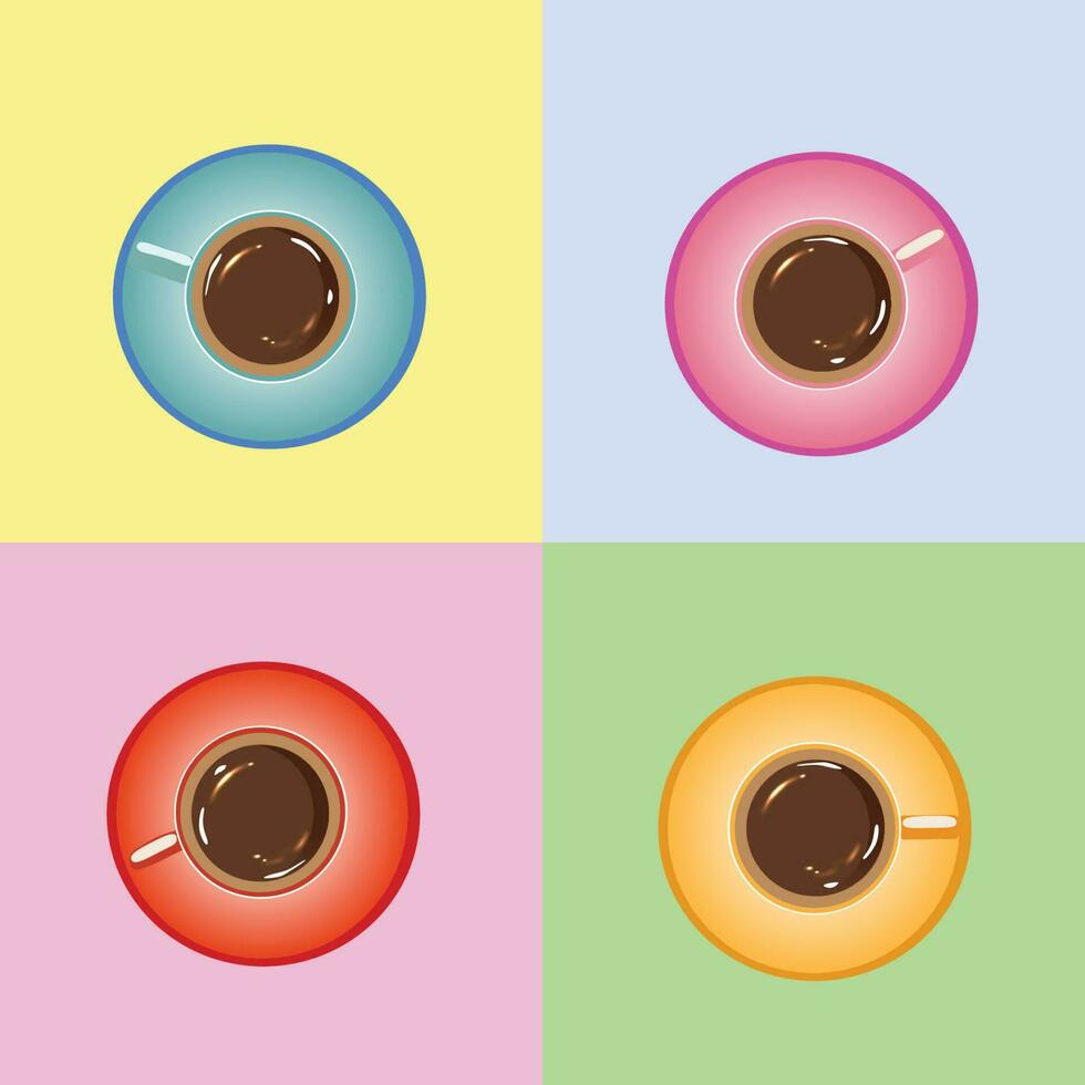 Coffee cups vector