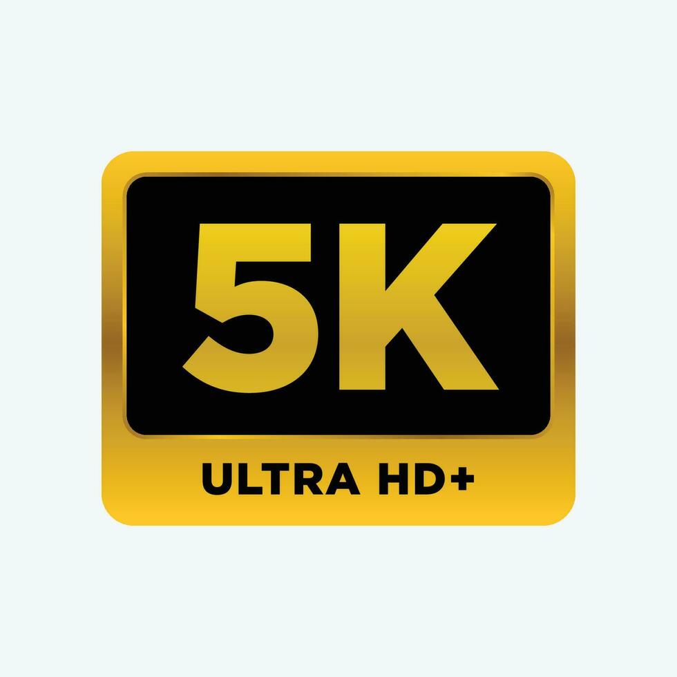 Video Resolution 5k Icon Vector