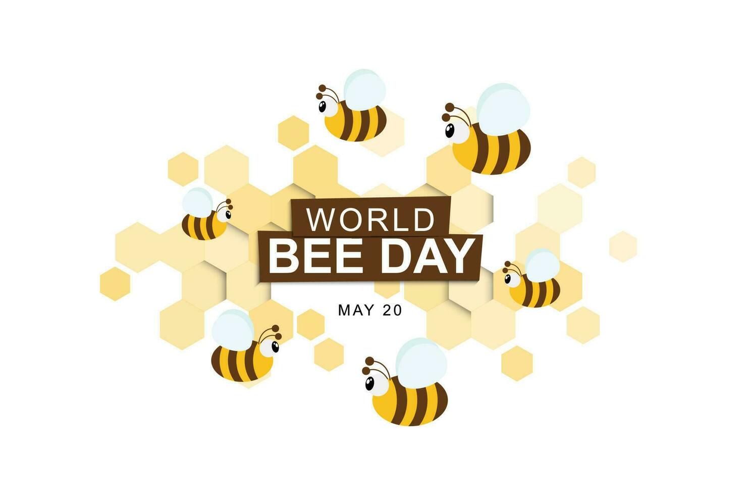 World Bee Day background. vector