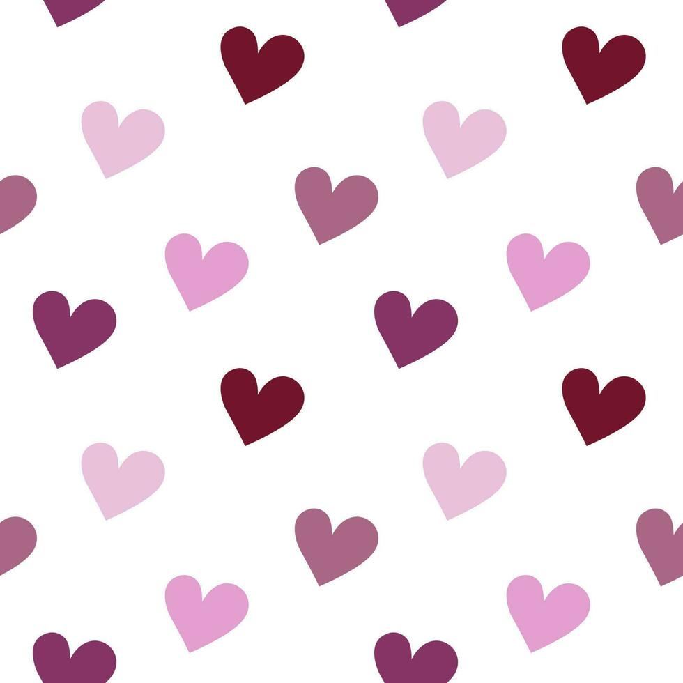 Web Seamless romantic pattern with hearts vector