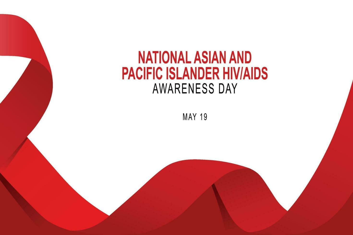 National Asian and Pacific Islander HIV AIDS Awareness Day background. vector