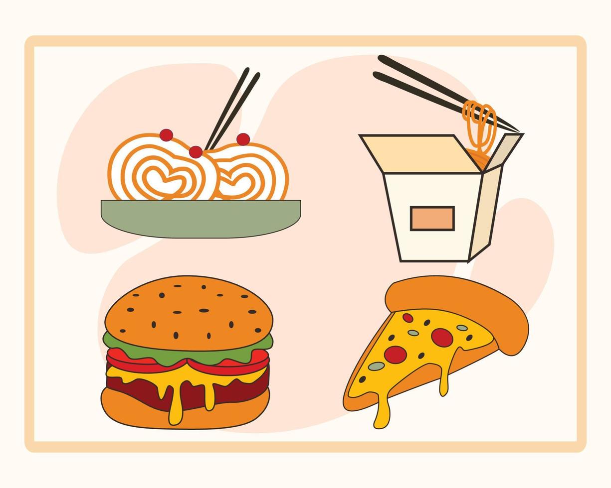 UX UI Design Kits. Food icon set. vector