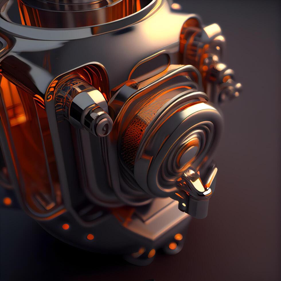 3d rendering of a high definition camera on a black background, Image photo