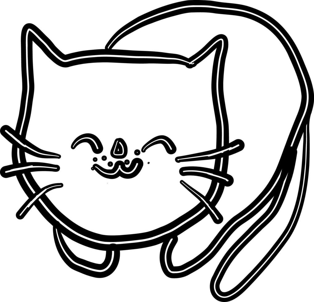 Cat black illustration. vector