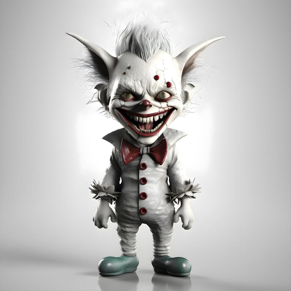 3D Illustration of a Fantasy Figure with a Halloween Costume., Image photo