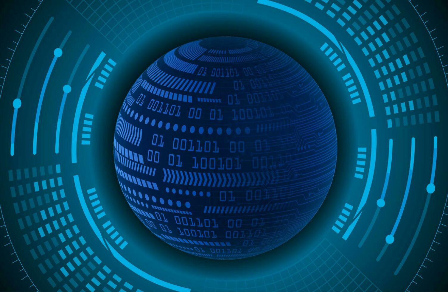 Modern Holographic Globe on Technology Background vector