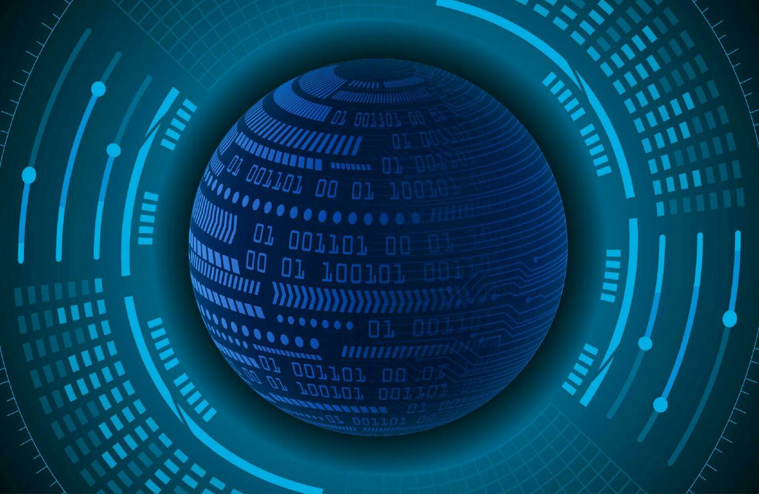Modern Holographic Globe on Technology Background vector