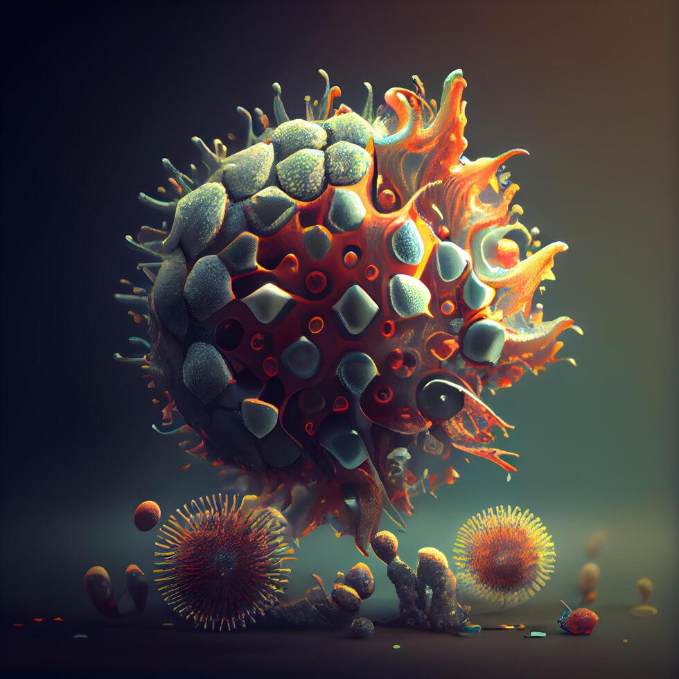 Coronavirus 2019-nCoV. 3d illustration, Image photo