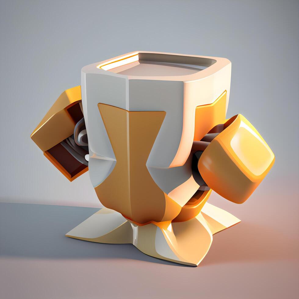 Coffee cup with coffee bean inside. 3D illustration., Image photo