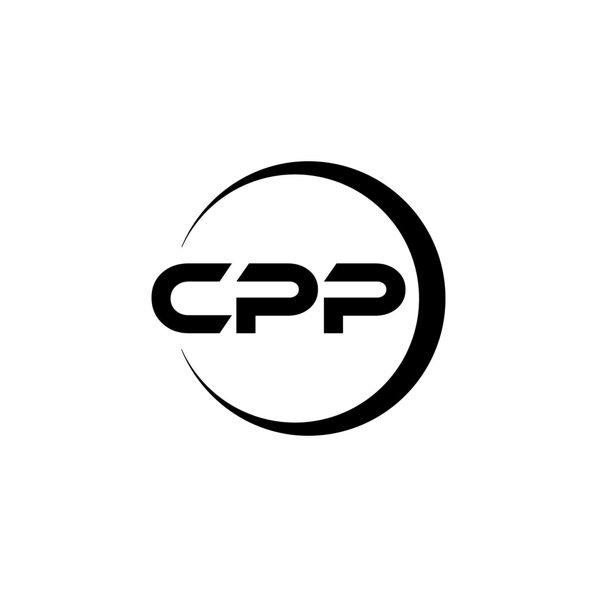 CPP letter logo design in illustration. Vector logo, calligraphy