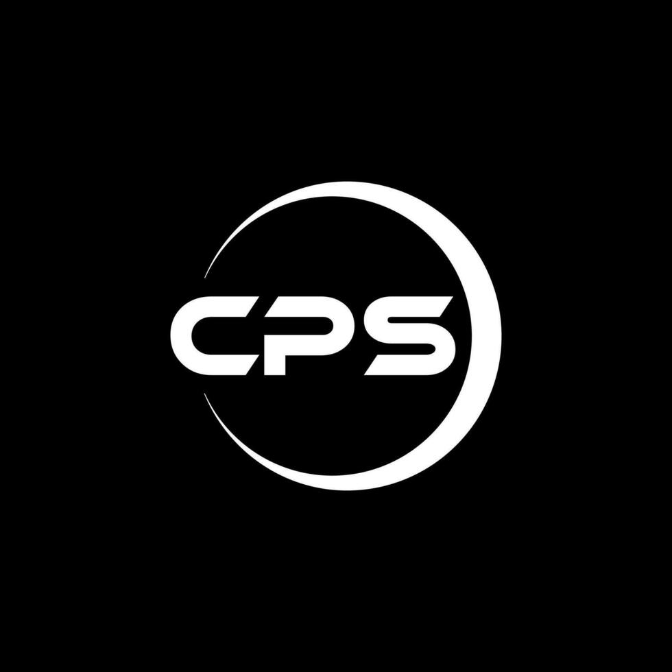 CPS letter logo design in illustration. Vector logo, calligraphy designs for logo, Poster, Invitation, etc.