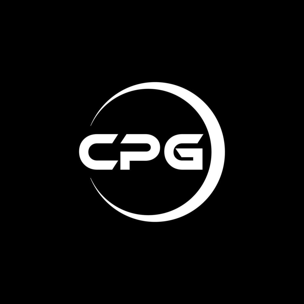 cpg letra logo diseño en ilustración. vector logo, caligrafía diseños