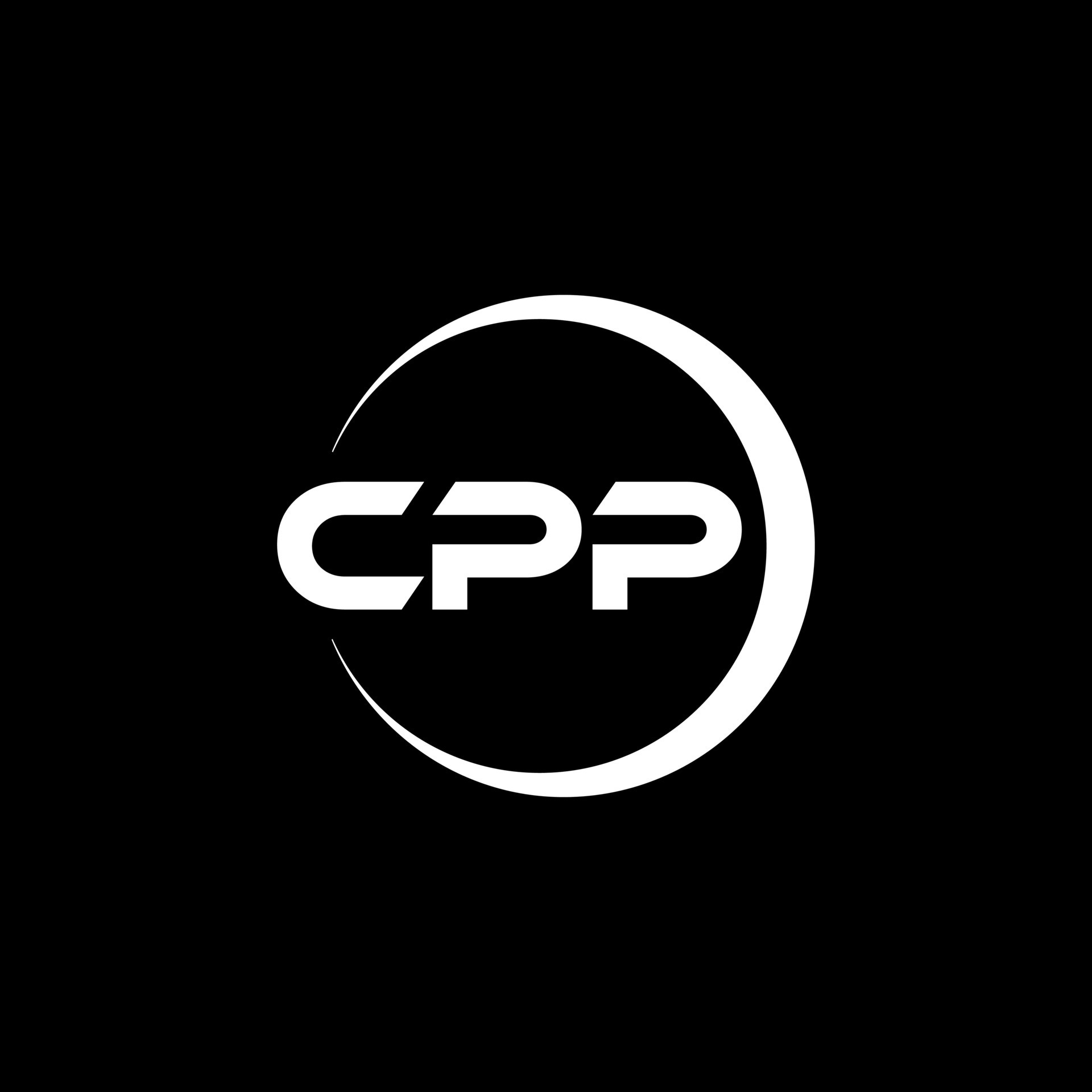 cpp letra logo diseño en ilustración. vector logo, caligrafía diseños ...
