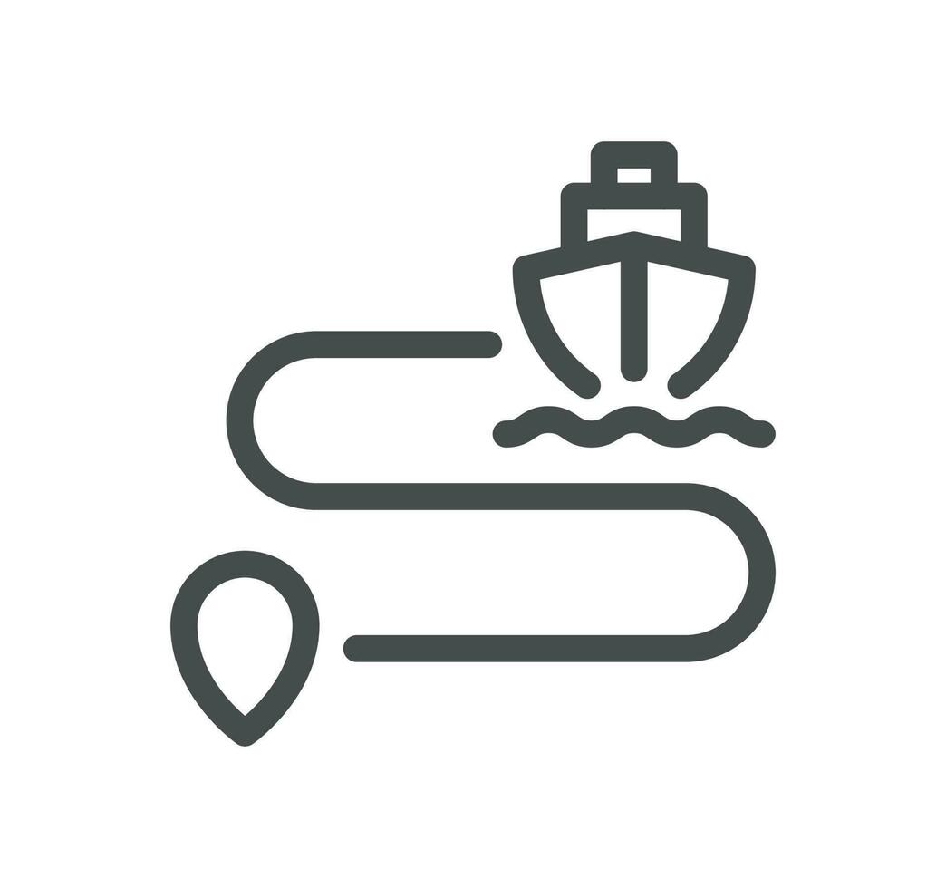 Logistics related icon outline and linear vector. vector