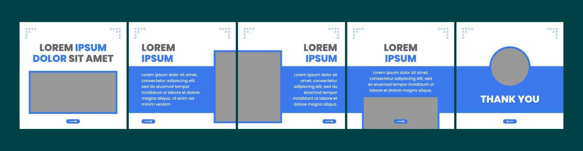creative carousel or microblog template for social media post vector