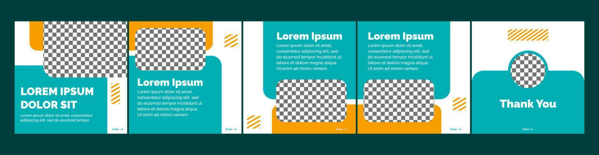 creative carousel or microblog template layout for social media post vector