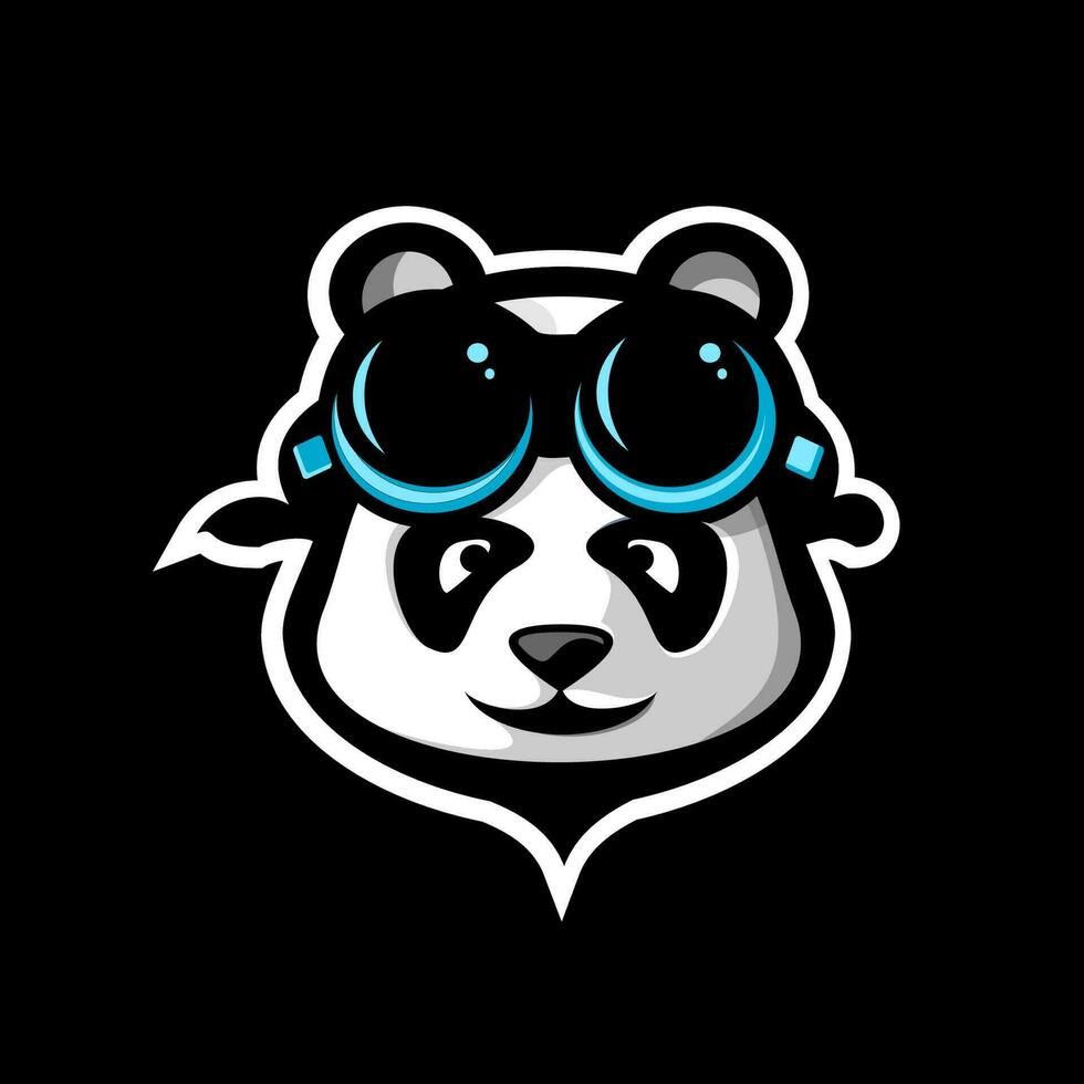 panda divertido vector