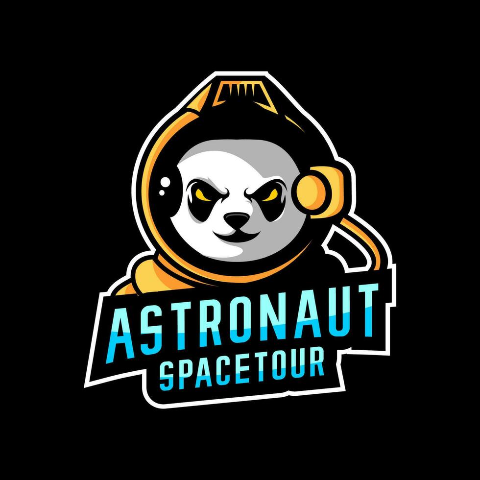 astronauta panda vector