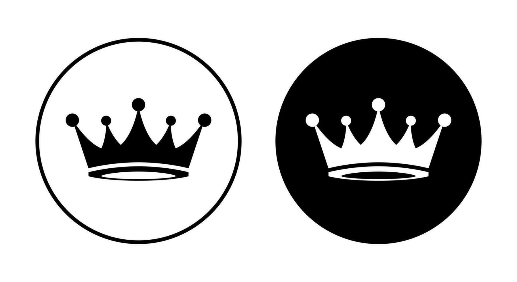 Crown icon vector. King Queen royal concept vector