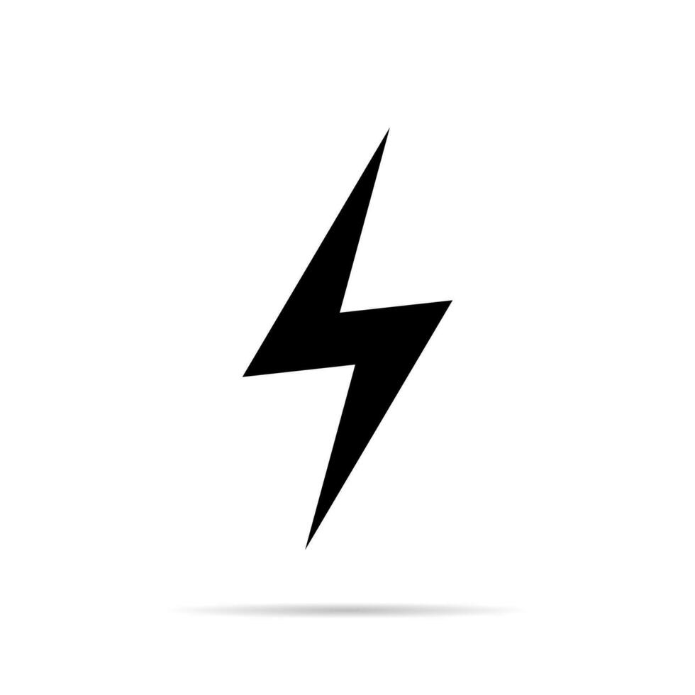 Lightning icon vector in flat style. Thunder bolt concept