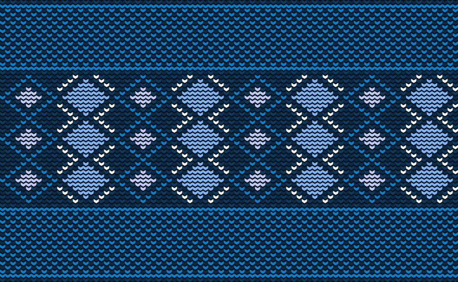 Crochet pattern, Vector cross stitch jacquard background, Knitted ethnic concept zigzag style