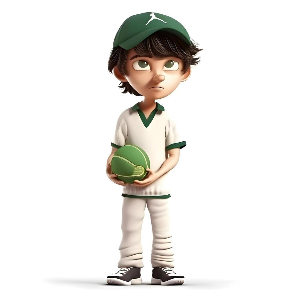 3D Render of a Little Boy writing in a book with pencil, Image photo