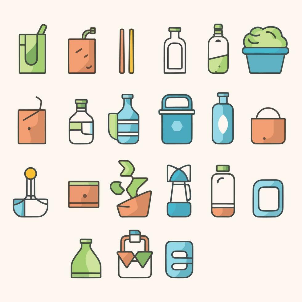 Reusable Product Icons Vector Design