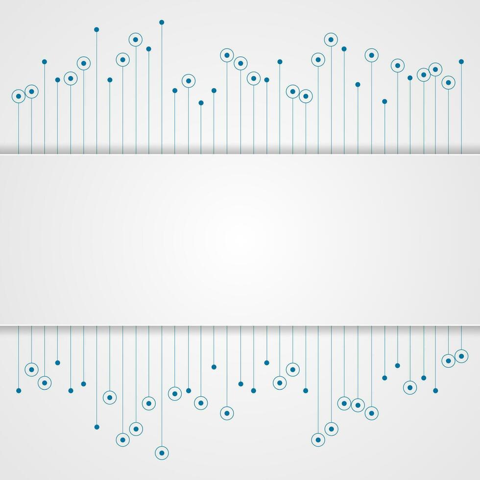 Blue abstract circuit board tech background vector