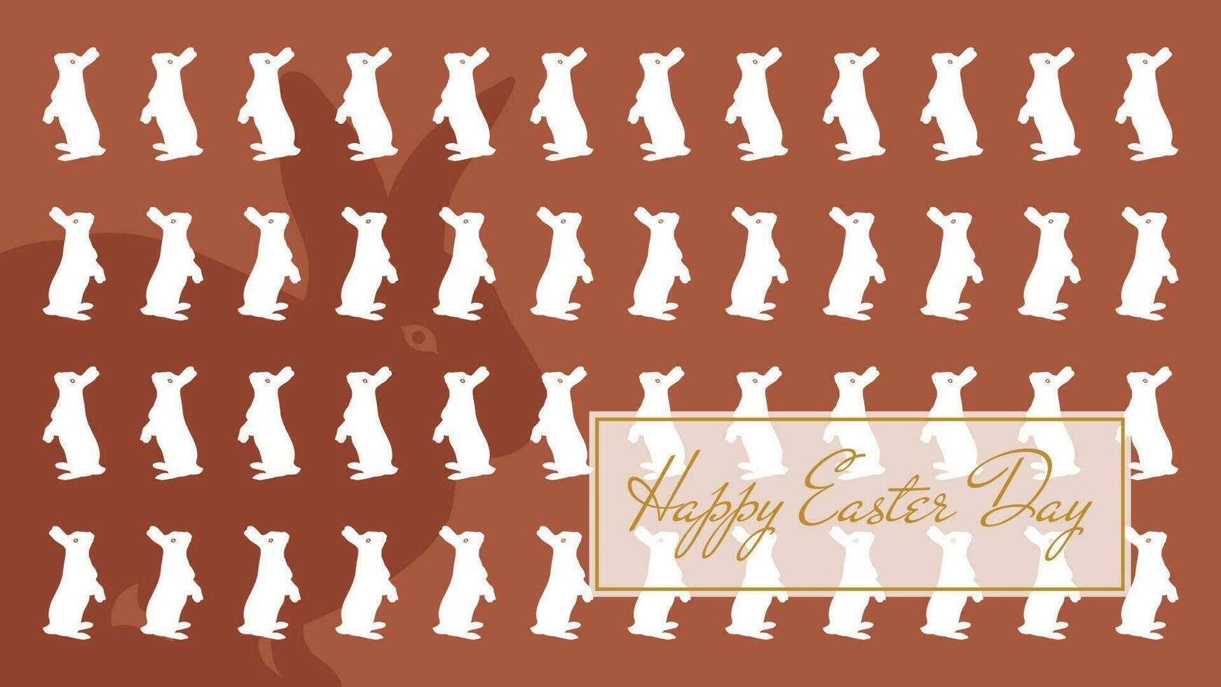 EASTER RABBIT STANDING PATTERN vector