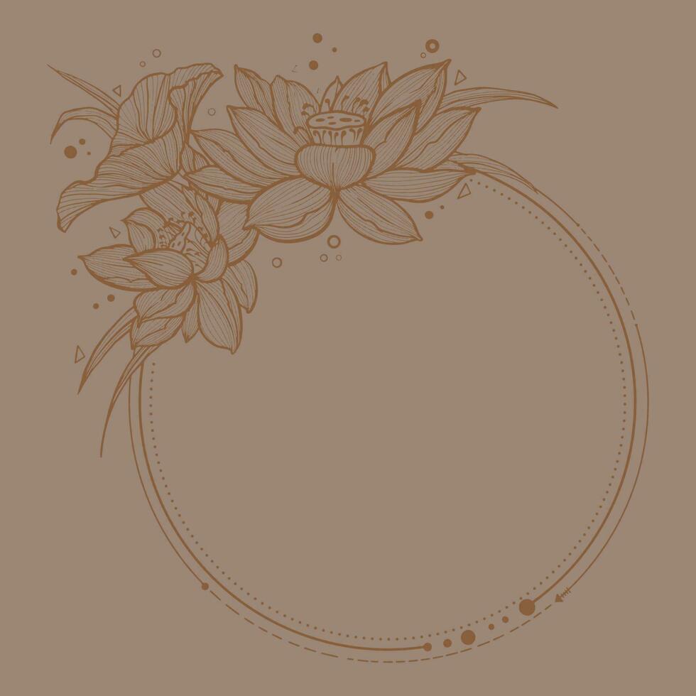 Flora handwriting for card decoration clip art. vector