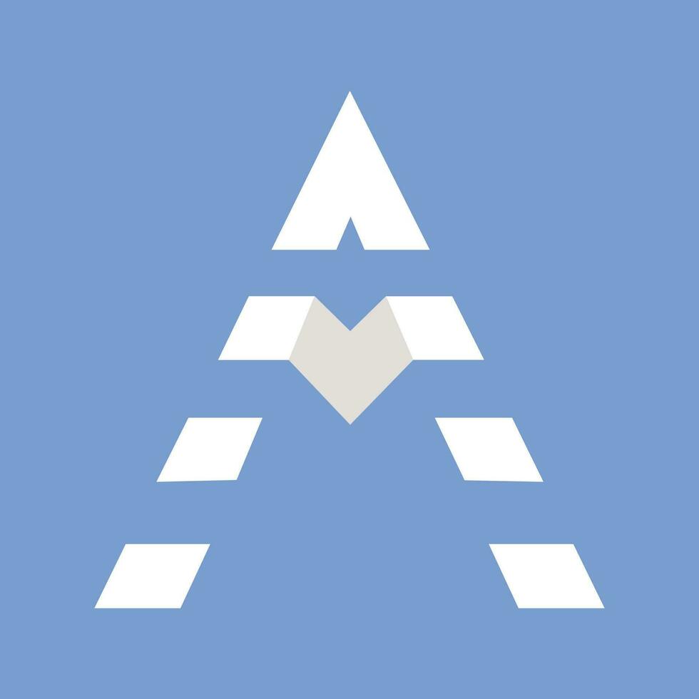 Initial letter A logo vector design template